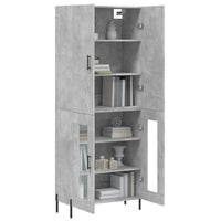 Thumbnail for Highboard Betongrau 69,5x34x180 cm Holzwerkstoff