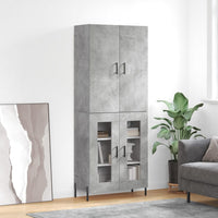 Thumbnail for Highboard Betongrau 69,5x34x180 cm Holzwerkstoff