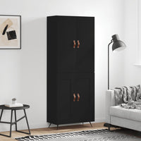 Thumbnail for Highboard Schwarz 69,5x34x180 cm Holzwerkstoff