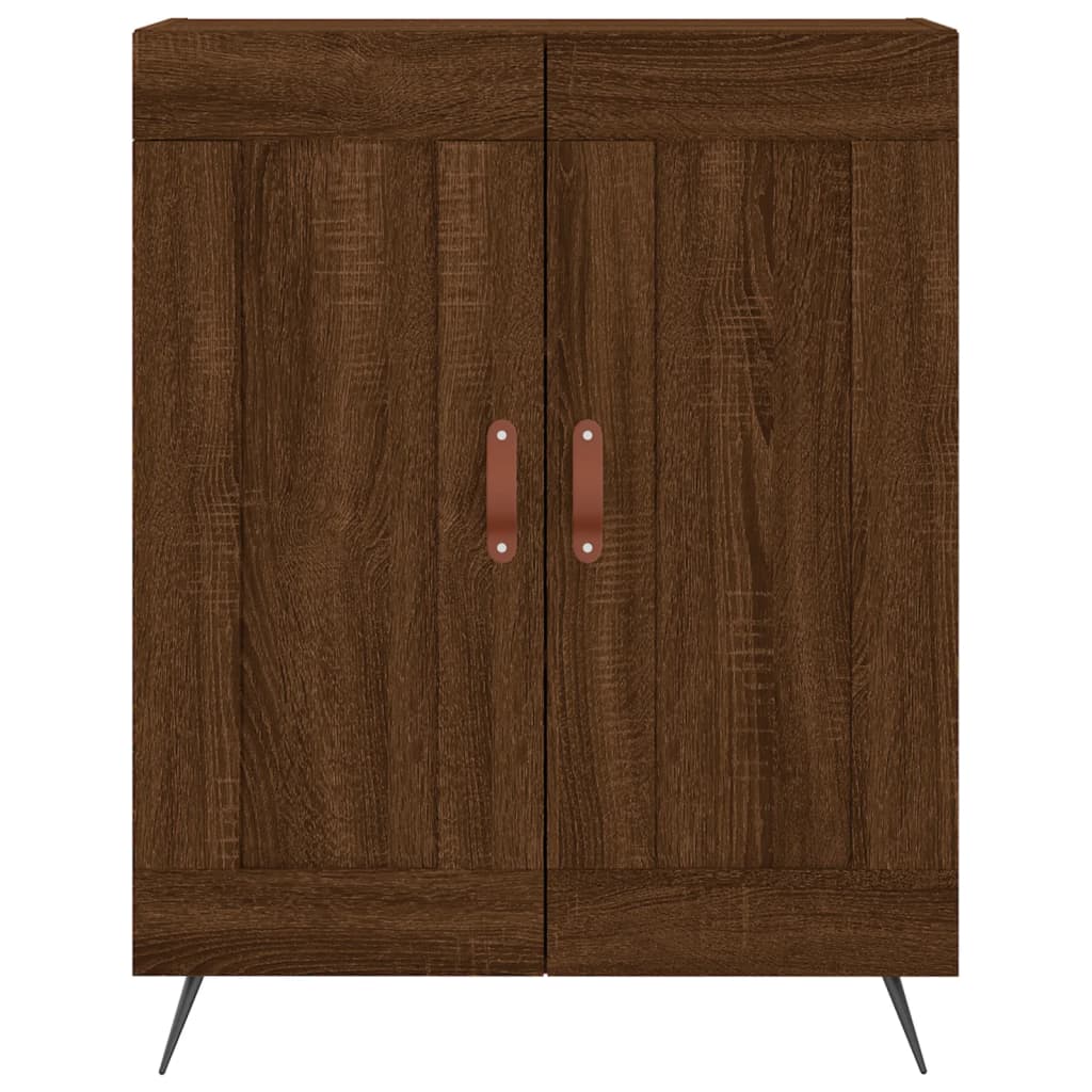 Highboard Braun Eichen-Optik 69,5x34x180 cm Holzwerkstoff