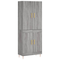 Thumbnail for Highboard Grau Sonoma 69,5x34x180 cm Holzwerkstoff