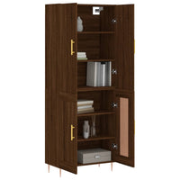 Thumbnail for Highboard Braun Eichen-Optik 69,5x34x180 cm Holzwerkstoff