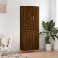 Thumbnail for Highboard Braun Eichen-Optik 69,5x34x180 cm Holzwerkstoff