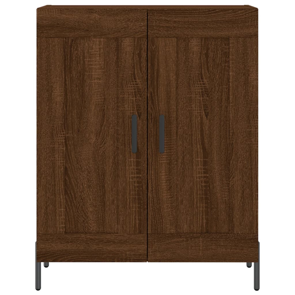 Highboard Braun Eichen-Optik 69,5x34x180 cm Holzwerkstoff