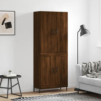 Thumbnail for Highboard Braun Eichen-Optik 69,5x34x180 cm Holzwerkstoff