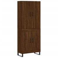 Thumbnail for Highboard Braun Eichen-Optik 69,5x34x180 cm Holzwerkstoff