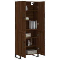 Thumbnail for Highboard Braun Eichen-Optik 69,5x34x180 cm Holzwerkstoff
