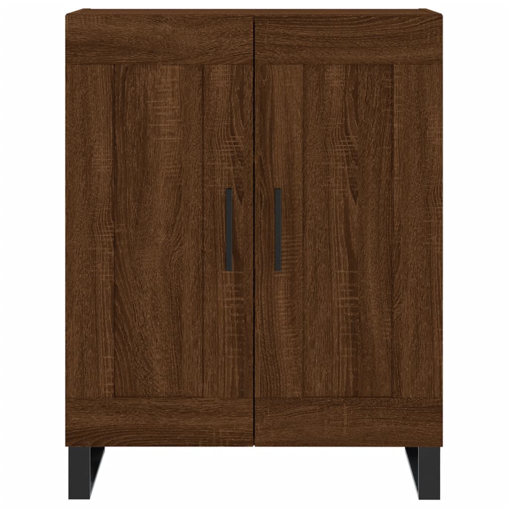 Highboard Braun Eichen-Optik 69,5x34x180 cm Holzwerkstoff