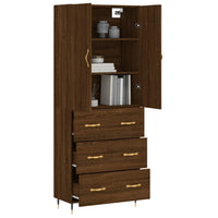 Thumbnail for Highboard Braun Eichen-Optik 69,5x34x180 cm Holzwerkstoff