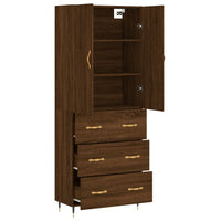 Thumbnail for Highboard Braun Eichen-Optik 69,5x34x180 cm Holzwerkstoff
