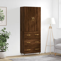 Thumbnail for Highboard Braun Eichen-Optik 69,5x34x180 cm Holzwerkstoff