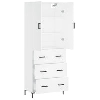 Thumbnail for Highboard Weiß 69,5x34x180 cm Holzwerkstoff
