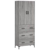 Thumbnail for Highboard Grau Sonoma 69,5x34x180 cm Holzwerkstoff