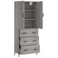 Thumbnail for Highboard Grau Sonoma 69,5x34x180 cm Holzwerkstoff