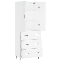 Thumbnail for Highboard Weiß 69,5x34x180 cm Holzwerkstoff