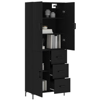 Thumbnail for Highboard Schwarz 69,5x34x180 cm Holzwerkstoff