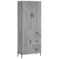 Thumbnail for Highboard Grau Sonoma 69,5x34x180 cm Holzwerkstoff