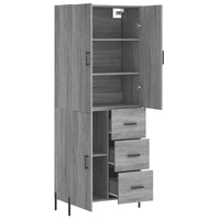 Thumbnail for Highboard Grau Sonoma 69,5x34x180 cm Holzwerkstoff