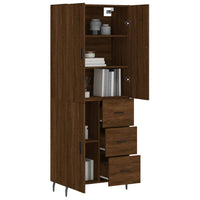 Thumbnail for Highboard Braun Eichen-Optik 69,5x34x180 cm Holzwerkstoff