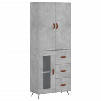 Thumbnail for Highboard Betongrau 69,5x34x180 cm Holzwerkstoff