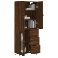 Thumbnail for Highboard Braun Eichen-Optik 69,5x34x180 cm Holzwerkstoff