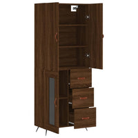 Thumbnail for Highboard Braun Eichen-Optik 69,5x34x180 cm Holzwerkstoff