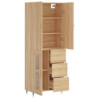 Thumbnail for Highboard Sonoma-Eiche 69,5x34x180 cm Holzwerkstoff