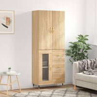 Thumbnail for Highboard Sonoma-Eiche 69,5x34x180 cm Holzwerkstoff