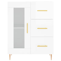 Thumbnail for Highboard Hochglanz-Weiß 69,5x34x180 cm Holzwerkstoff