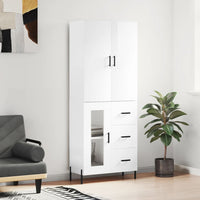 Thumbnail for Highboard Hochglanz-Weiß 69,5x34x180 cm Holzwerkstoff