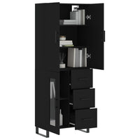 Thumbnail for Highboard Schwarz 69,5x34x180 cm Holzwerkstoff