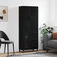 Thumbnail for Highboard Schwarz 69,5x34x180 cm Holzwerkstoff