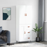 Thumbnail for Highboard Weiß 69,5x34x180 cm Holzwerkstoff