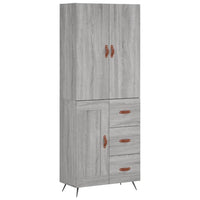 Thumbnail for Highboard Grau Sonoma 69,5x34x180 cm Holzwerkstoff