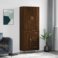 Thumbnail for Highboard Braun Eichen-Optik 69,5x34x180 cm Holzwerkstoff
