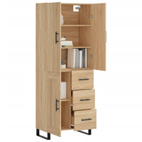 Thumbnail for Highboard Sonoma-Eiche 69,5x34x180 cm Holzwerkstoff