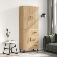Thumbnail for Highboard Sonoma-Eiche 69,5x34x180 cm Holzwerkstoff