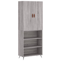 Thumbnail for Highboard Grau Sonoma 69,5x34x180 cm Holzwerkstoff