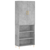 Thumbnail for Highboard Betongrau 69,5x34x180 cm Holzwerkstoff
