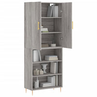 Thumbnail for Highboard Grau Sonoma 69,5x34x180 cm Holzwerkstoff