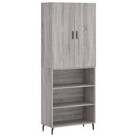Thumbnail for Highboard Grau Sonoma 69,5x34x180 cm Holzwerkstoff