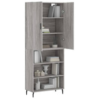 Thumbnail for Highboard Grau Sonoma 69,5x34x180 cm Holzwerkstoff