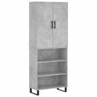 Thumbnail for Highboard Betongrau 69,5x34x180 cm Holzwerkstoff