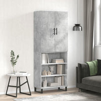 Thumbnail for Highboard Betongrau 69,5x34x180 cm Holzwerkstoff