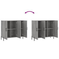 Thumbnail for Sideboard Grau Sonoma 90x34x80 cm Holzwerkstoff