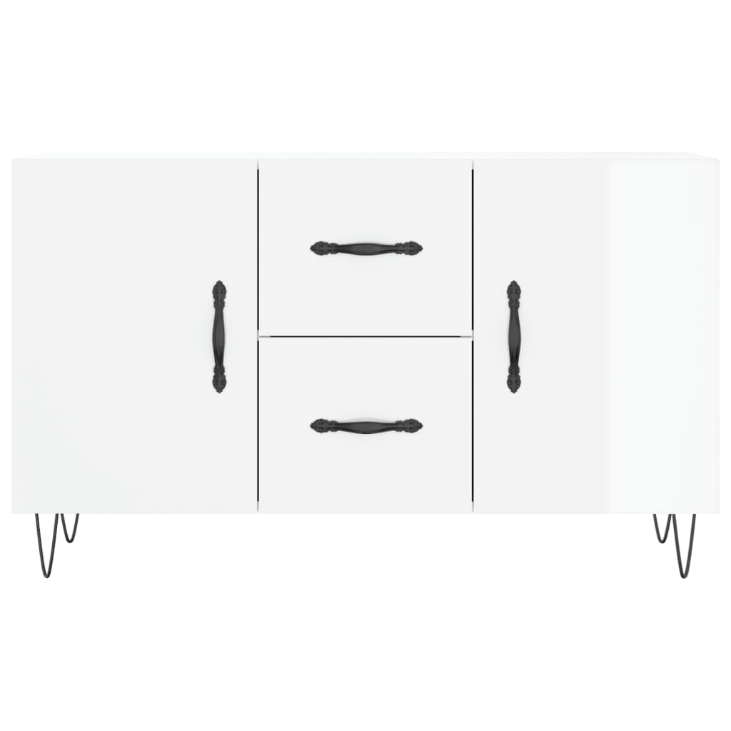 Sideboard Hochglanz-Weiß 100x36x60 cm Holzwerkstoff