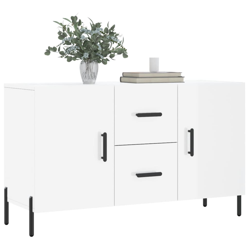 Sideboard Hochglanz-Weiß 100x36x60 cm Holzwerkstoff