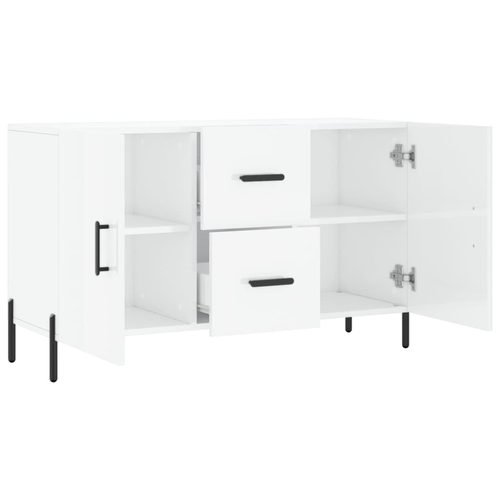Sideboard Hochglanz-Weiß 100x36x60 cm Holzwerkstoff