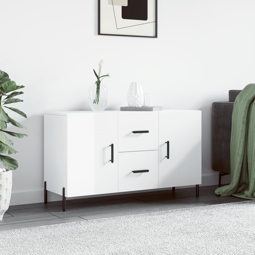 Sideboard Hochglanz-Weiß 100x36x60 cm Holzwerkstoff