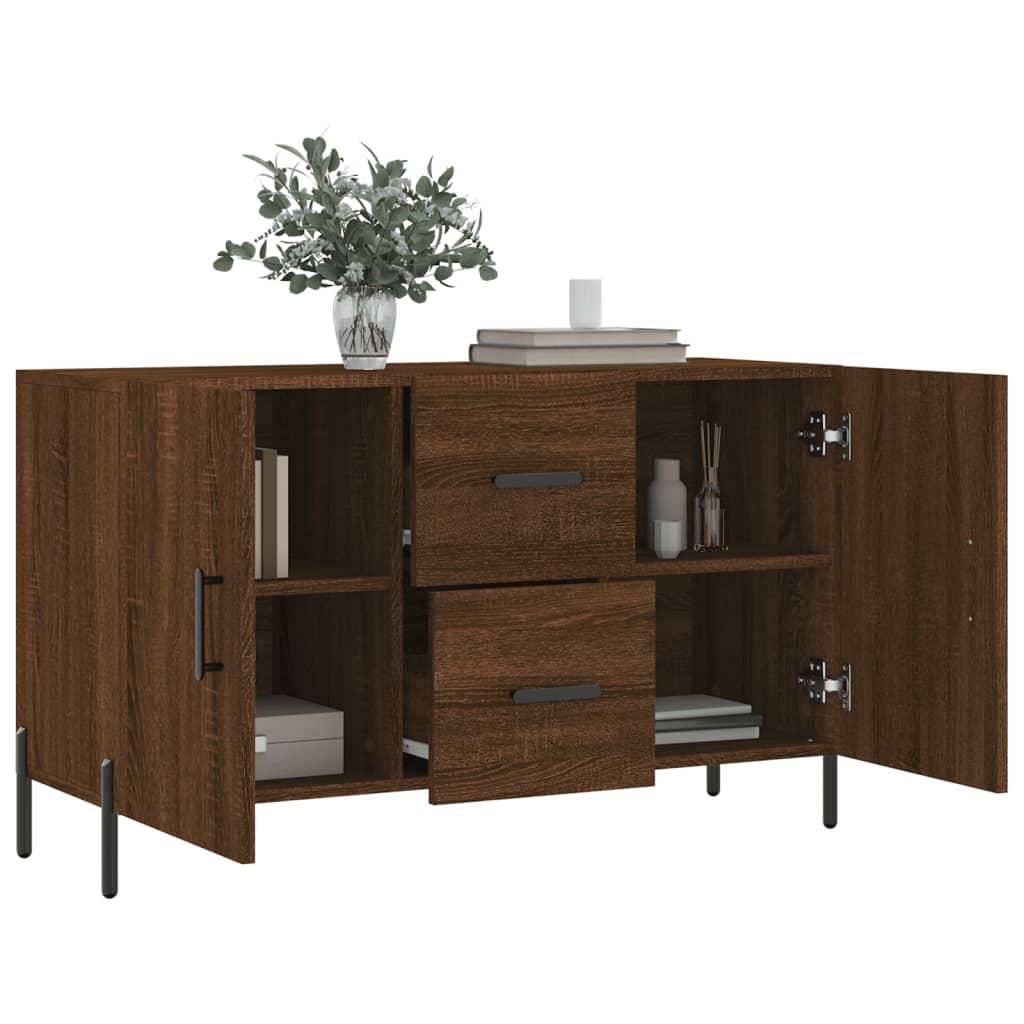 Sideboard Braun Eichen-Optik 100x36x60 cm Holzwerkstoff